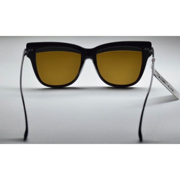 BOTTEGA VENETA NWT BV0074S 002 BLACK BROWN CAT EYE SUNGLASSES. 53mm main image 11
